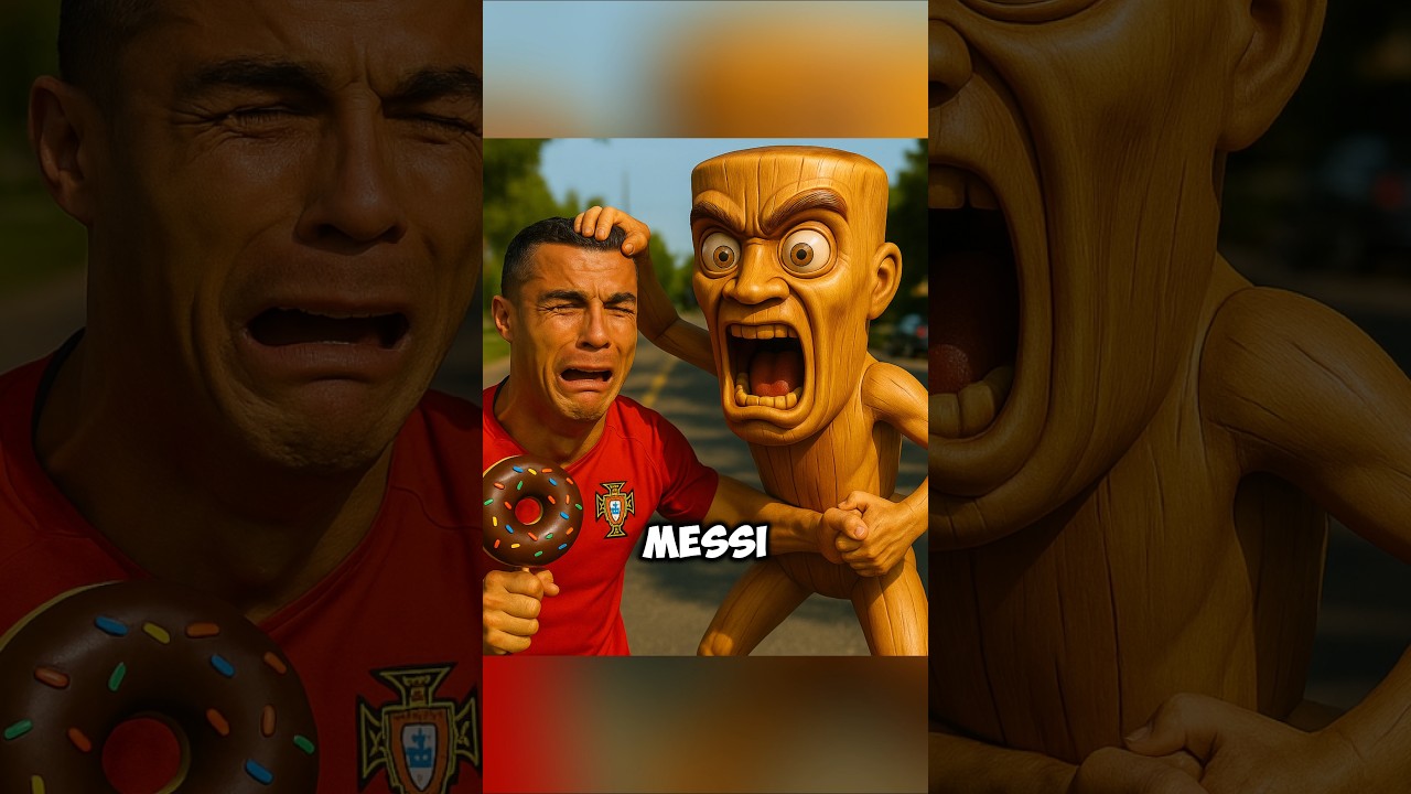 Ronaldo et Messi se sont battus pour un beignet! Vous ne croirez pas ce qui s'est passé plus tard ð± LL #RONALDO #MESSI #SHORTS