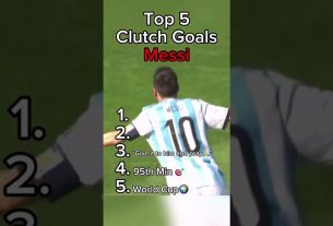 Top 5 clutch goals of Messi in football 9!