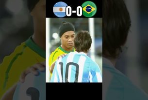 Argentina VS Brazil 2010 Messi Shocked Ronaldinho Neymar World Cup ð¥ #youtube #football #shorts