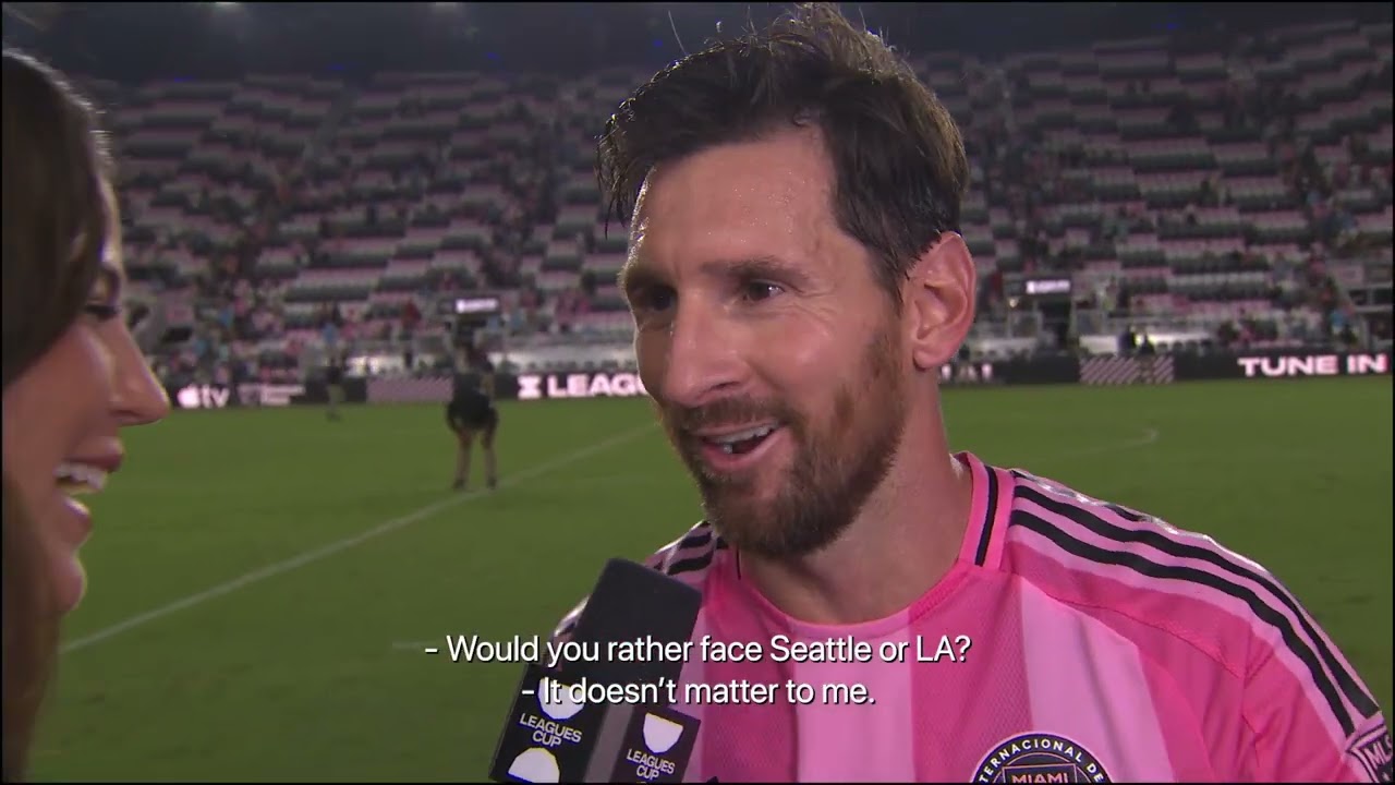 Interview d'après-match de Leo Messi | MISION DE LIEGUES CUP | Miami 3-1 Orlando