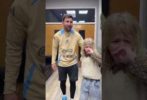 L'émotion de rencontrer Leo Messi ð¥¹ (via Mendozaflavio / IG) #Shorts | ESPN Sports