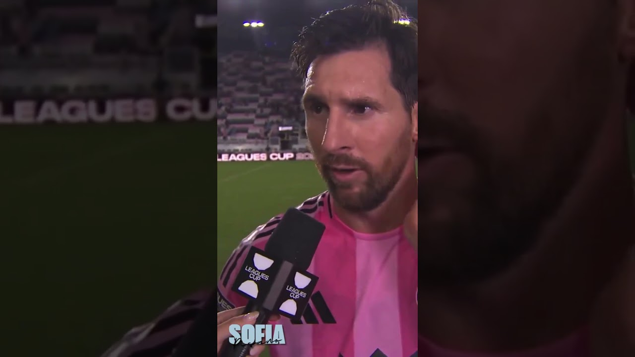 Leo Messi habla tras ser nombrado jugador del partido y conseguir el pase a la Final #leaguescup