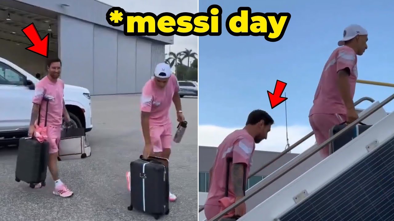 Lionel Messi se dirigeant vers Seattle avec Inter Miami avant le match final de la ligue de la Coupe des ligues