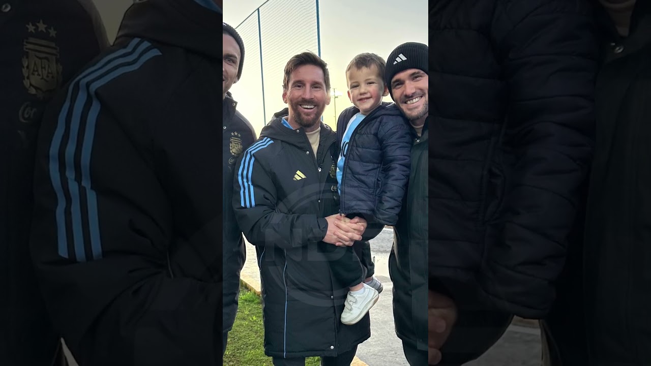 Luca Cubero a rencontré son idol Leo Messi ð #messi #LeoMessi #Argentina #futbol #Lionelmessi