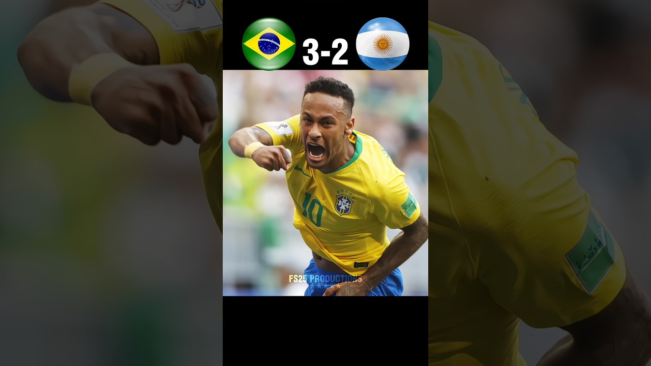 Neymar a détruit Lionel Messi | Brésil vs Argentine Coupe du monde 2026 Imaginaire #football #shorts