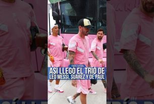 C'est ainsi qu'est arrivé le meilleur trio de la MLS, Leo Messi, Luis Suarez et Rodrigo De Paul ð #leomessi #messi