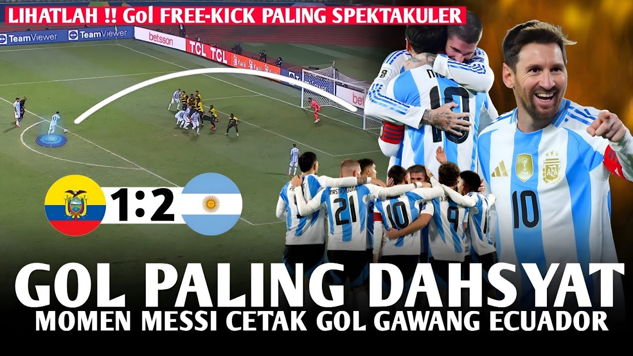 FOU ‼️Le moment où Lionel Messi a marqué un but SPECTACULAIRE sur coup franc ð± Prédiction pour que l'Argentine gagne 2-1 contre l'Équateur