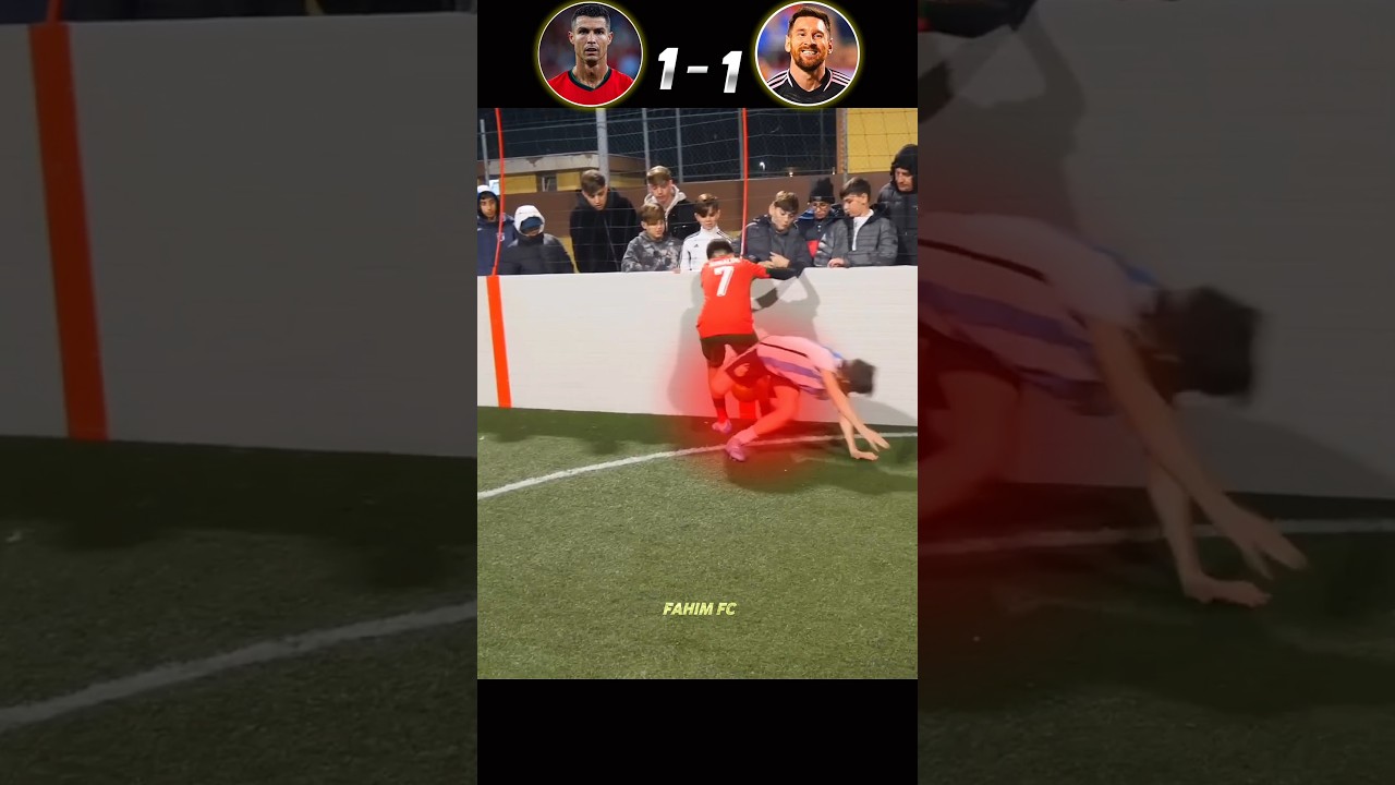 Leo Messi Jr contre Cristiano Ronaldo Jr - LES CHÈVRES ð¥ð #footballshorts #football #shorts