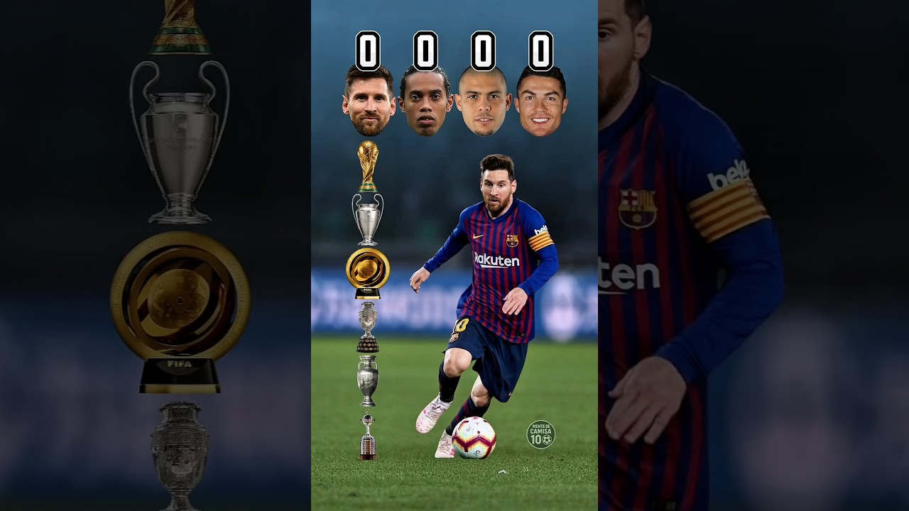 Comparaisons - Lionel Messi, Ronaldinho Gaúcho, Ronaldo Fenômeno, Cristiano Ronaldo.
