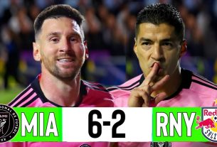 Les incroyables cinq passes décisives de Lionel Messi et le Hattrick magique de Luis Suarez contre les Red Bulls de New York