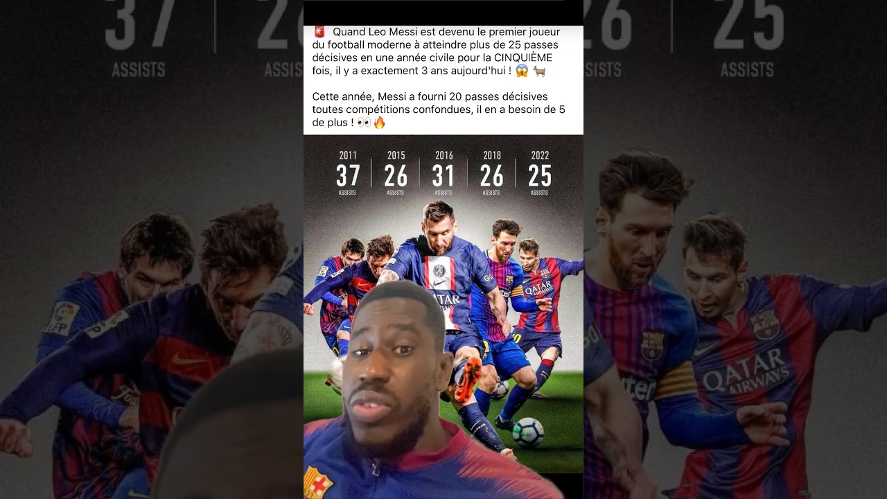Lionel Messi est devenu le premier joueur à atteindre plus de 25 passes en une année civile ð¥