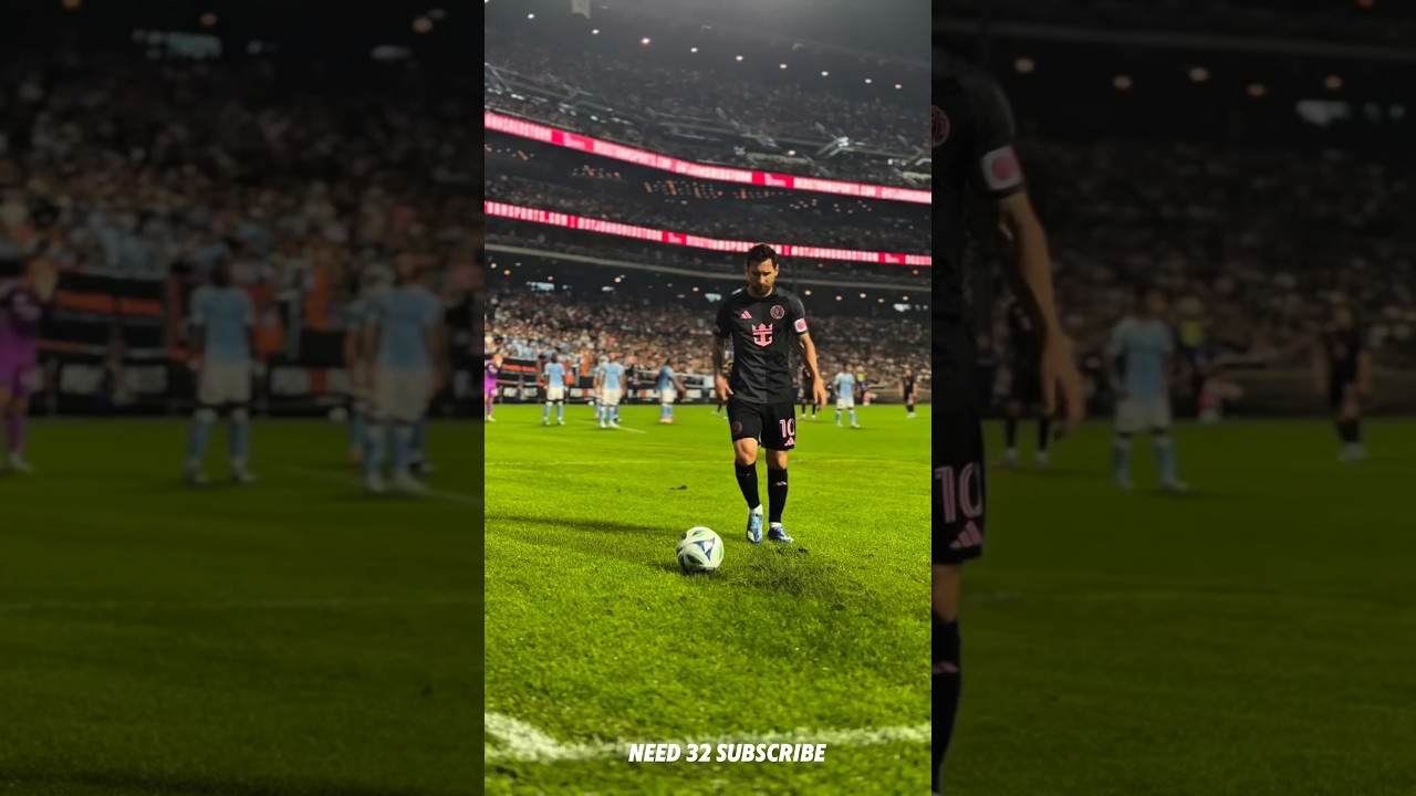 Lionel Messi tire un coup franc aujourd'hui ð¤¯ð¥