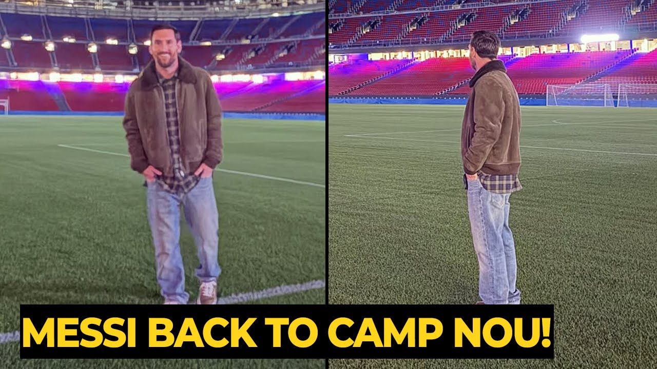 Messi a surpris les fans de Barcelone en visitant le nouveau stade Camp Nou aujourd'hui