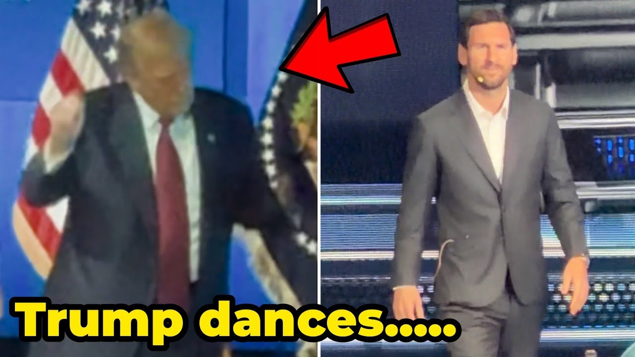 RÉACTION du président Donald Trump alors qu'il rencontre Messi à l'American Business Forum 2025