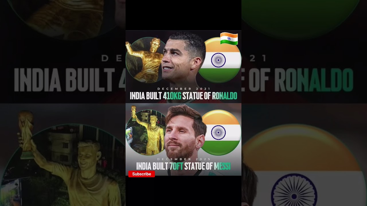 70 feet statue build leo messi #jayshah #leomessi #shortsfeed