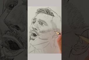 Comment dessiner Lionel Messi en 1 minute | #Shorts #comment dessiner #dessin #speeddraw