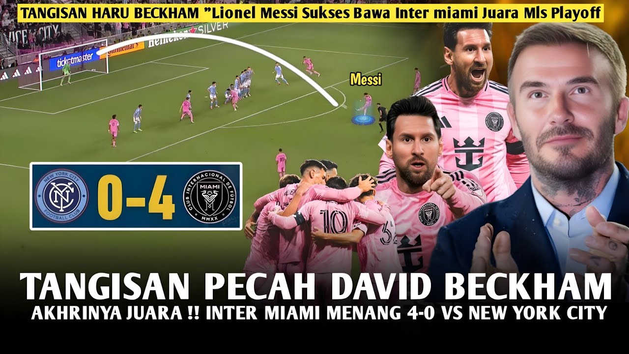 HISTOIRE ‼️Enfin CHAMPION ðLionel Messi BRACE ð± Prédiction Inter Miami gagne 4-0 contre New York City ð¥