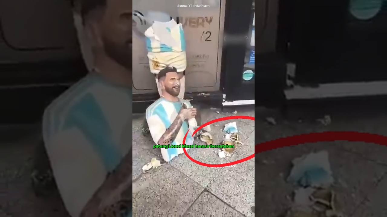 La statue de Lionel Messi a été détruiteð±