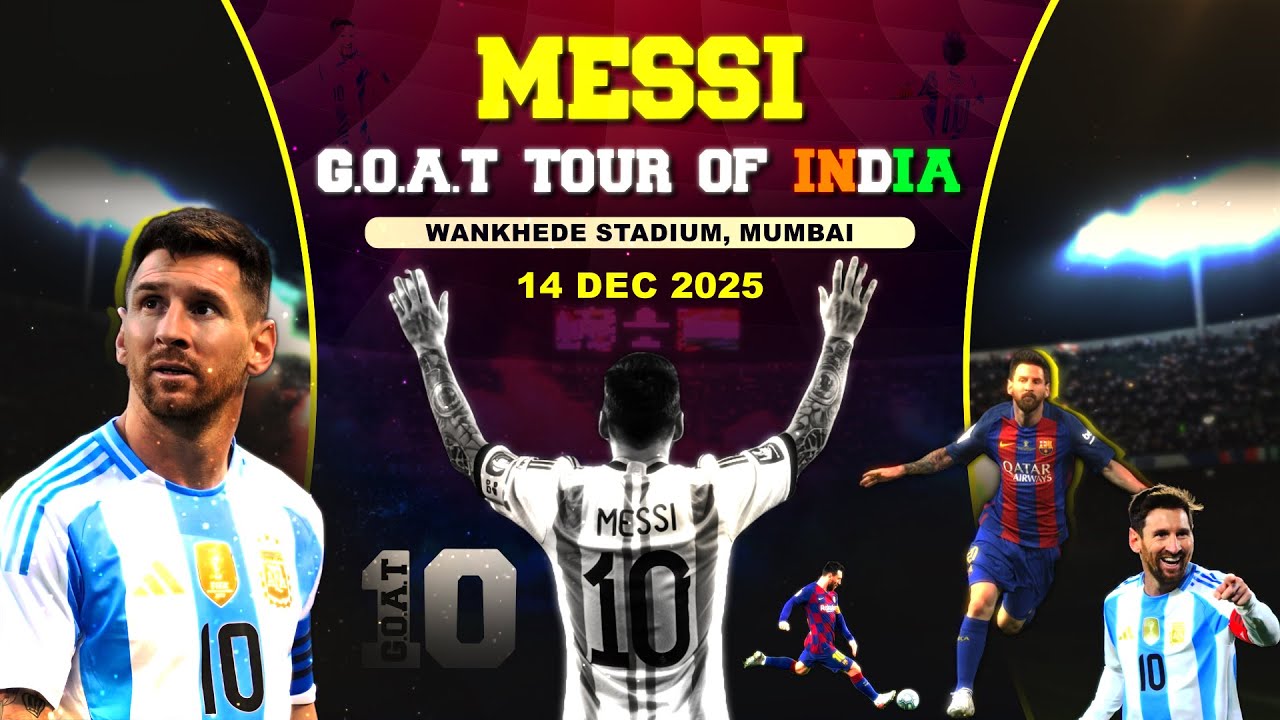 EN DIRECT - Lionel Messi GOAT Tour de l'INDE 2025 | Bombay | Sports de Doordarshan