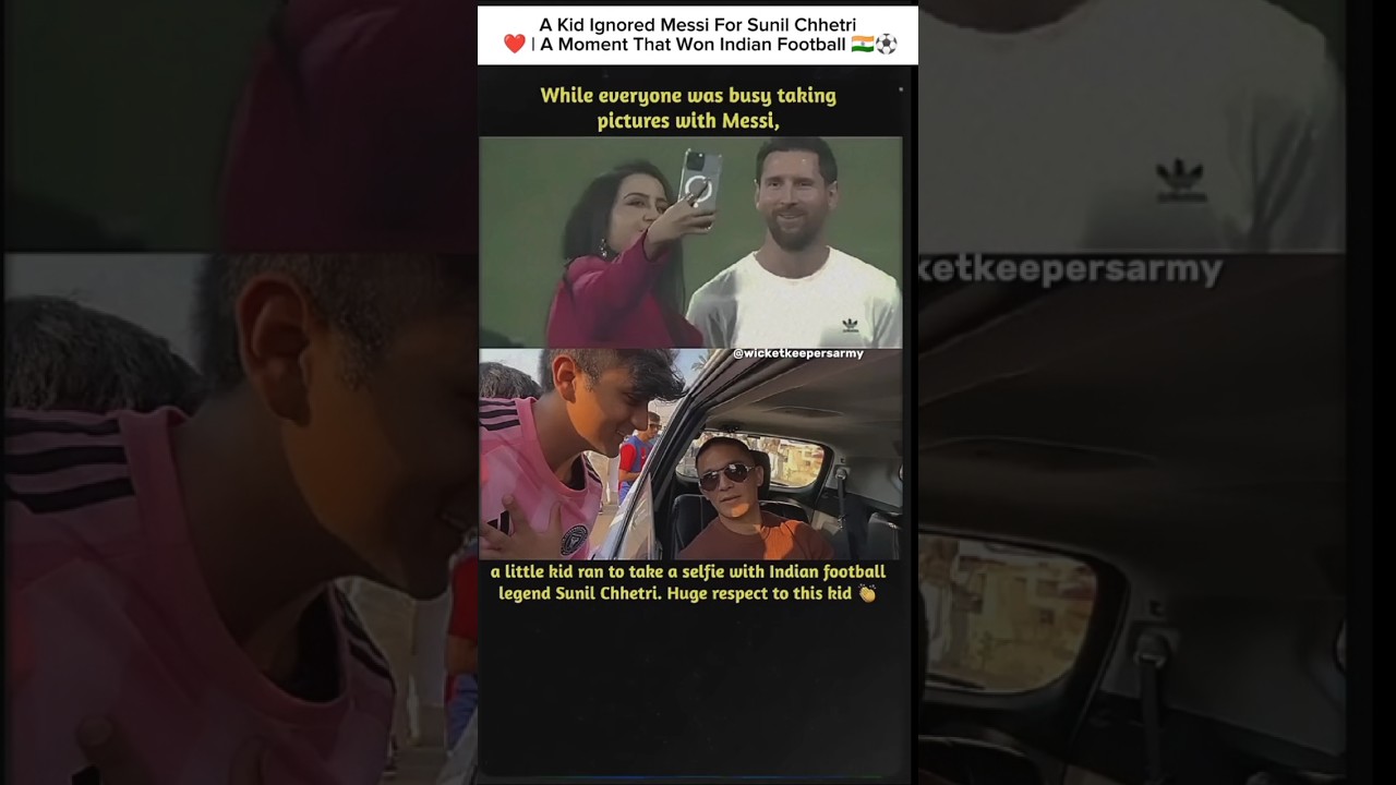 Kid ignore Lionel Messi pour Sunil Chhetri ð²❤️ | Respect du véritable héros du football indien ð®ð³