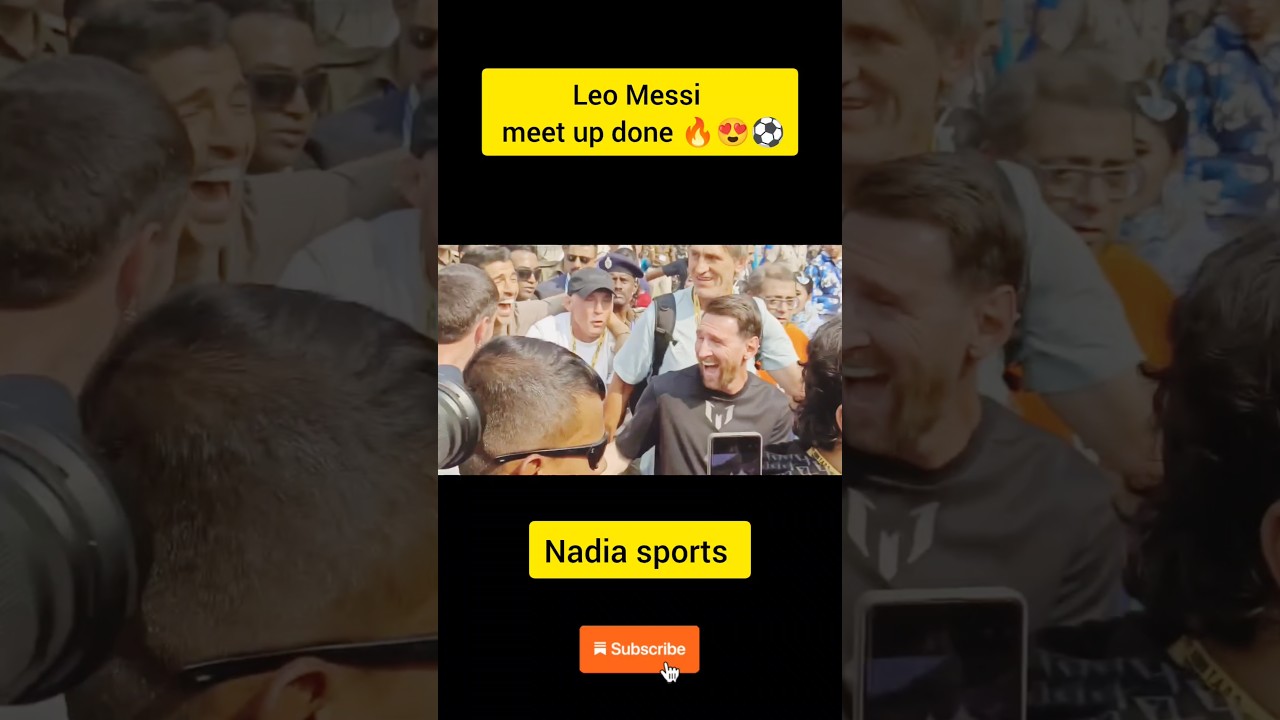Leo Messi meet up done on India ð¥ð #nadiasports #leomessi #footballshorts #shorts #viral #ytshorts