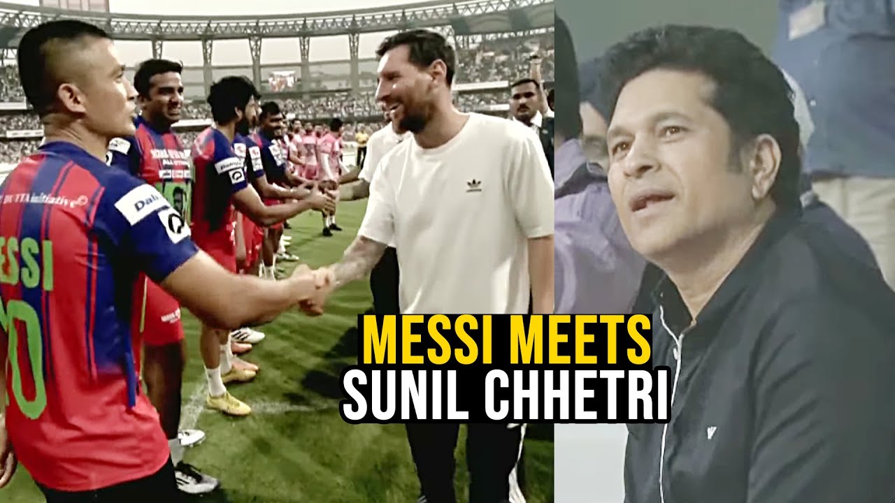 Lionel Messi rencontre Sunil Chhetri à Mumbai | Sachin Tendulkar | Tournée de Messi en Inde | Culture quotidienne