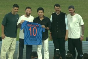 Regarder : Lionel Messi rencontre Sachin Tendulkar au stade Wankhede | Messi et Sachin aujourd'hui à Wankhede