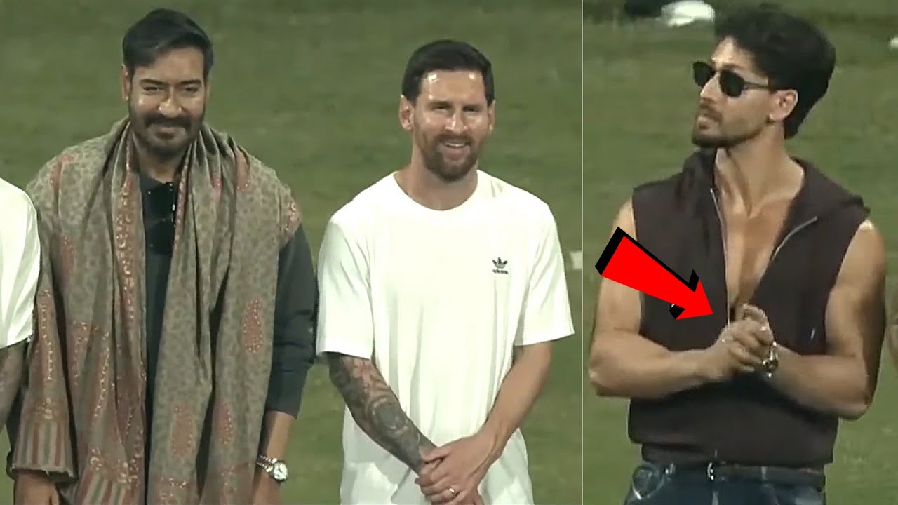 Tiger Shroff et Ajay Devgan avec Lionel Messi | Tournée de Messi en Inde | ActualitésBuzz