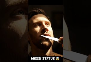 Attendez la fin ! ð± Fabriquer Leo Messi à partir d'un morceau de bois ðð®ð³ #cr7 #messi #woodenstatue #india