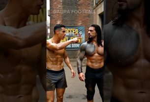 Cristiano Ronaldo et Roman Reigns contre Lionel Messi et Brock Lesnar ð¤¯ #messi #football#ronaldo#WWE