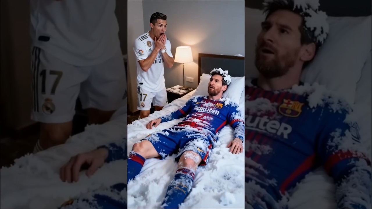 Quand Lionel Messi devient gelé ð¥¶ Cristiano Ronaldo panique et passe cet appel ð Neymar #shorts