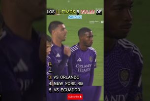 Ce sont les 5 derniers buts de Lionel Messi ðð¤©#shorts