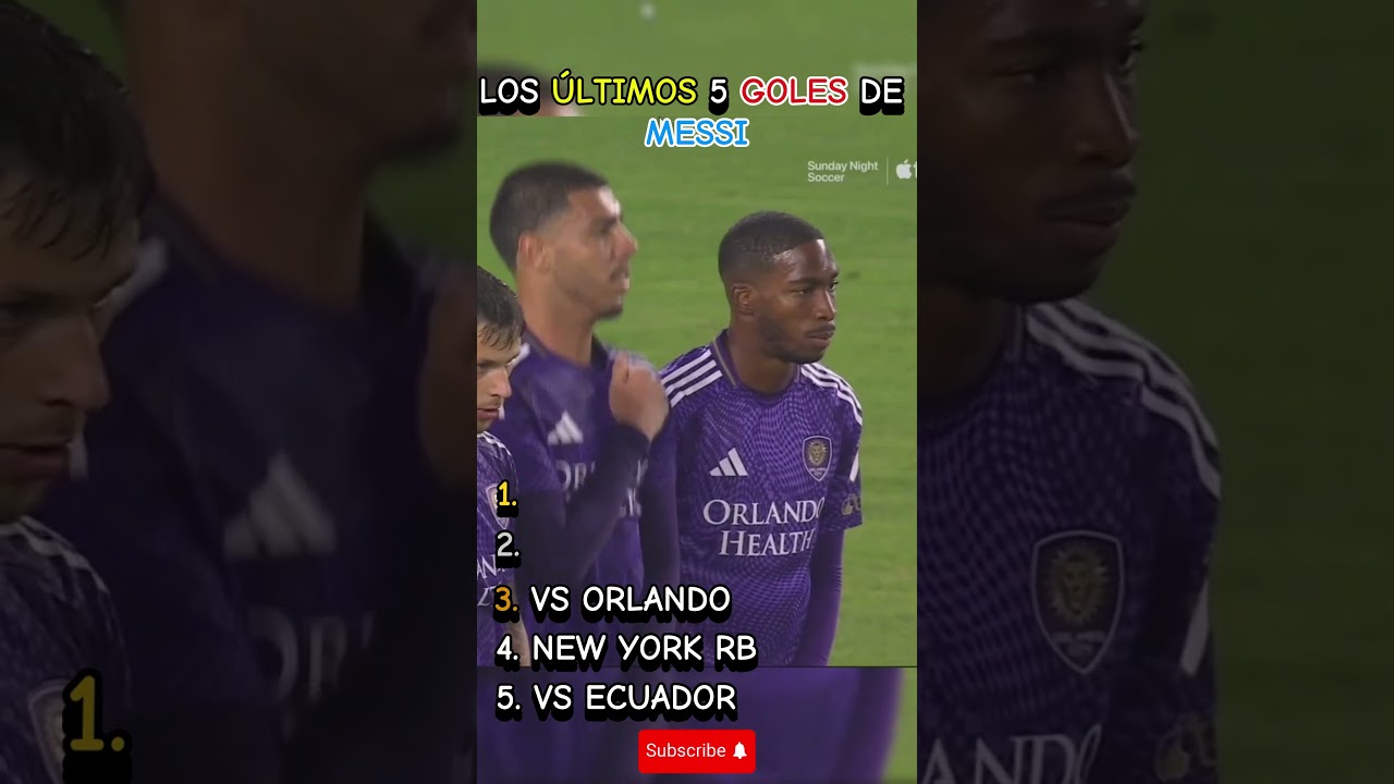 Ce sont les 5 derniers buts de Lionel Messi ðð¤©#shorts