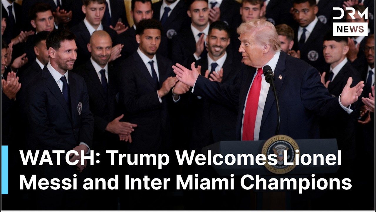 CÉRÉMONIE COMPLÈTE : Trump accueille Lionel Messi et les champions de l'Inter Miami à la Maison Blanche | AD1G