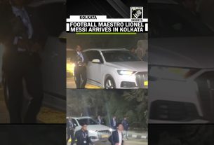 Le footballeur argentin Lionel Messi arrive à Calcutta, prêt à lancer sa tournée GOAT India 2025