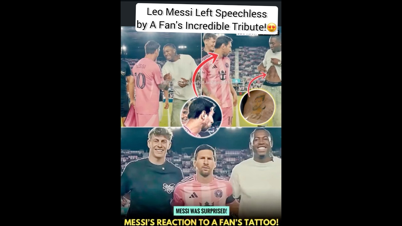 Leo messi Tattoo fans meet // #football #lionelmessi #messi #fans #shorts #trending
