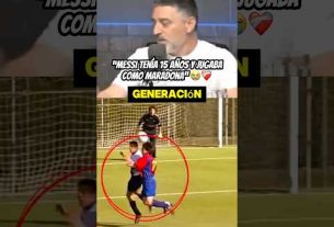 #leomessi con 15 años jugaba como #maradona