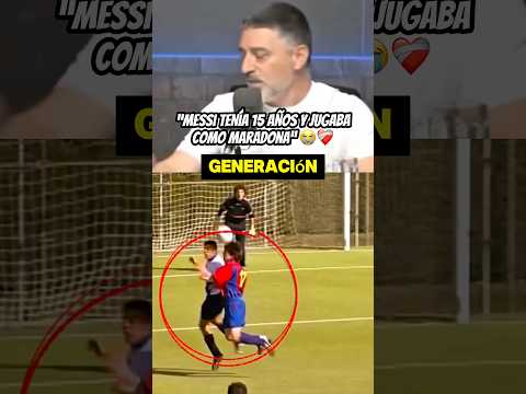 #leomessi con 15 años jugaba como #maradona