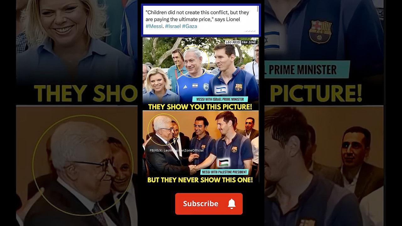 Lionel Messi avec Benjamin Netanyahu contre Mahmoud Abbas ð¤¯ La photo qu'ils ne vous montrent jamais !