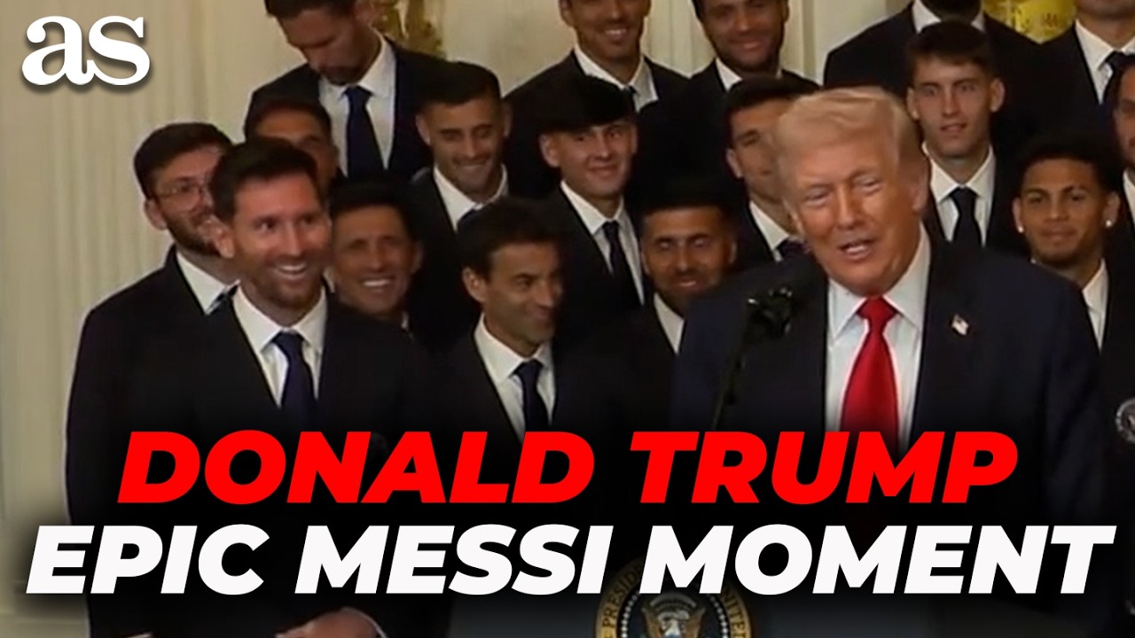 MOMENT ÉPIQUE DE MESSI : Trump PARLE Cristiano Ronaldo et Messi NE PEUVENT PAS CESSER DE SOURIR
