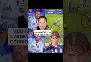 NICO PAZ CONQUISTA L’ARGENTINA SOTTO GLI OCCHI DI LEO MESSI ð¦ð·ð #calcio #nicopaz #leomessi