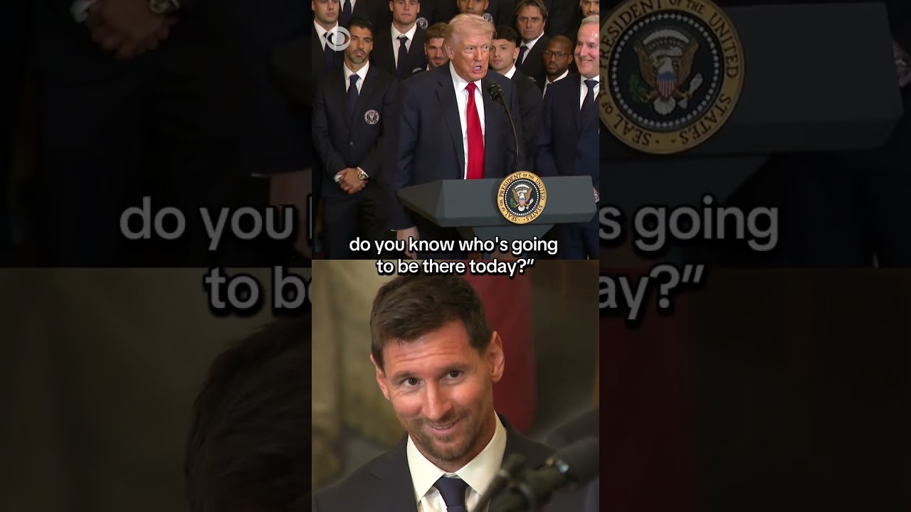 Trump accueille Lionel Messi et l'Inter Miami FC à la Maison Blanche après la victoire en Coupe MLS #shorts