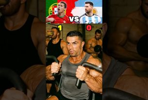 Bataille drôle Messi VS Ronaldo