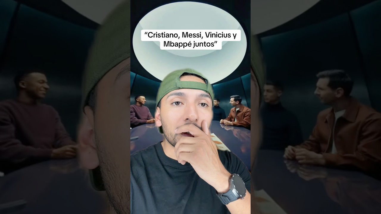 Cristiano Ronaldo, Leonel Messi, Kylian Mbappé y ViniciusJr juntos #sabiasque #curiosidades #shorts