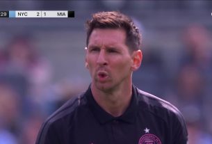 Le but du coup franc de Messi est égalisé pour l'Inter Miami !