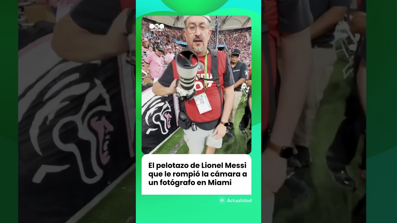 Le coup de Lionel Messi qui a cassé l'appareil photo d'un photographe à Miami