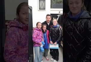Leo Messi le abrio las puertas de su casa a unas niñas