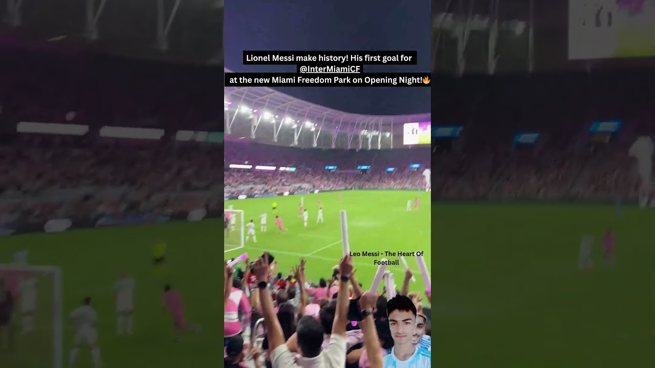 Leo Messi's first goal for Inter Miami at the new Miami Stadium on Opening!ð¥  #messi