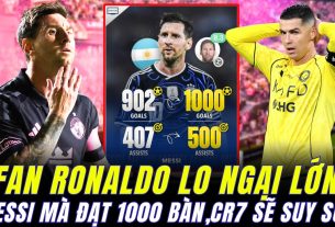 LES FANS DE RONALDO S'INQUIETENT QUE LIONEL MESSI Atteigne LE MILLION DE 1 000 BUT AVANT CR7