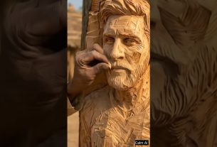 Messi | La Bête Incarnée Sculpture en Bois ð¥ #woodcarving #woodcraft #messi #leomessi